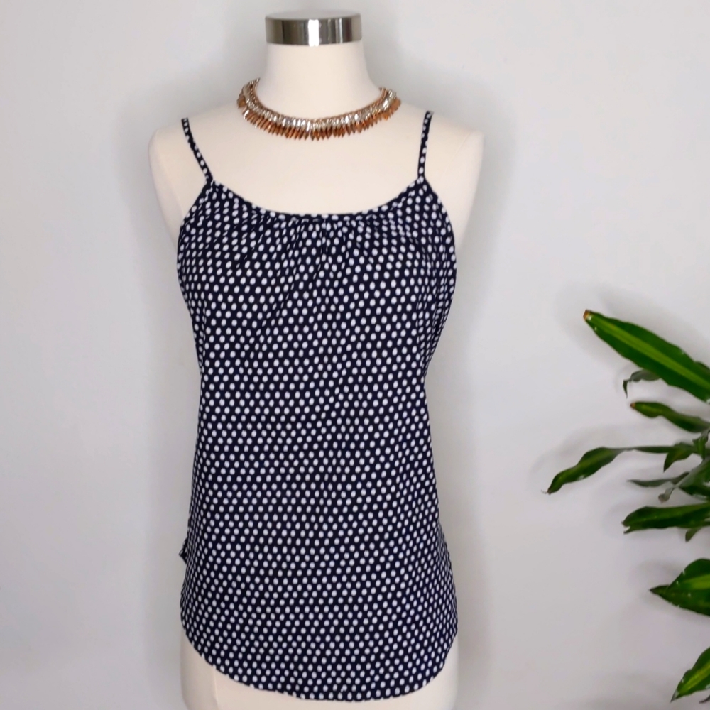 Faded Glory Polka Dot Tank Top Black and White Size Small 4-6